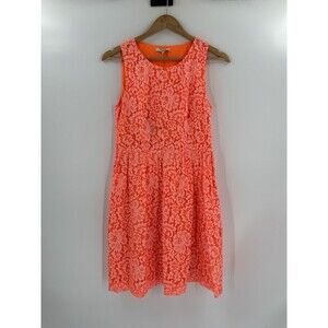 Gorgeous Madewell Orange Lace Sleeveless Blossom Dress Size 6 EUC